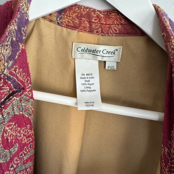 Goldwater creek Xs/small polyester quilt design long cardigan… - Picture 5 of 8